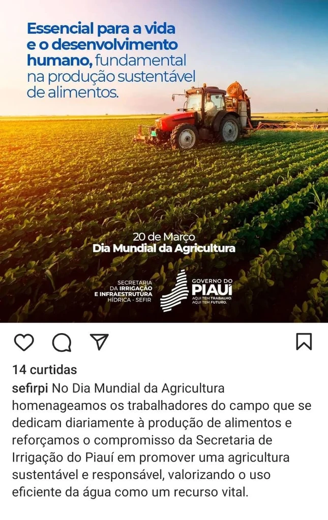 World Agriculture Day post.